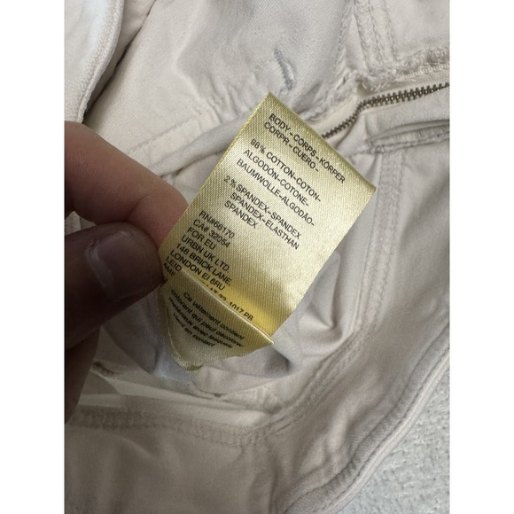 Free People Womens Flared Pull‎ On Side Zip High Rise Stretch Pants White Medium - Picture 4 of 8